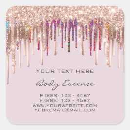 Adesivo Quadrado Coletor de Maquiagem Coletor de Rosa de Produto Ro