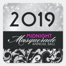 Adesivo Quadrado Coletor de Mascarada clássico