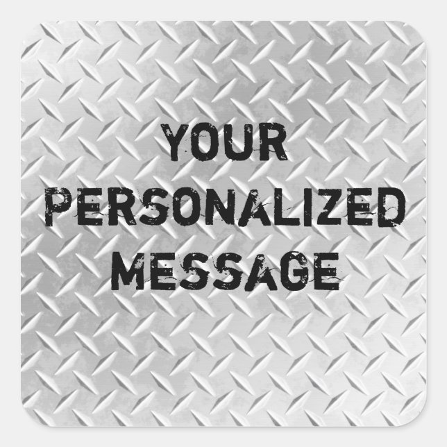 Adesivo Quadrado Coletor de Padrões Metálicos de Placa Diamante (Frente)