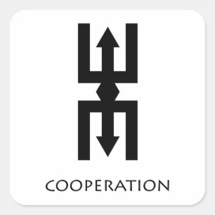Adesivo Quadrado Coletor de Símbolos de Cooperação (Nteasee) Adinkr