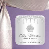 Colheita de Cupcake de prata Pastelaria Glitter