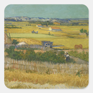 Adesivo Quadrado colheita Vincent van Gogh, canvas de arte de pintu