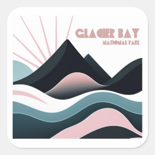 Adesivo Quadrado Colinas Coloridas do Parque Nacional da Baía de Gl