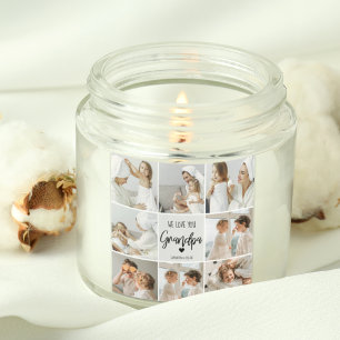 Adesivo Quadrado Collage Photo   Amo-Te, Avô, Presente