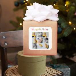 Adesivo Quadrado Collage Photo | Feriado Feliz Colorido