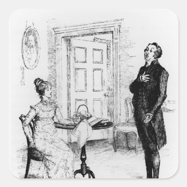 Adesivo Quadrado Collins e Elizabeth (Frente)