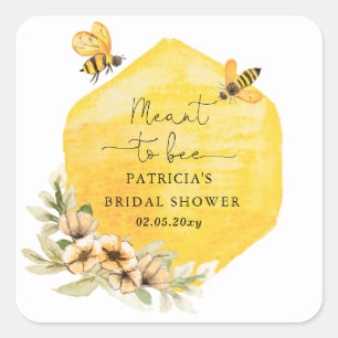 Adesivo Quadrado Colmeia Floral Abelha Encontro Nupcial
