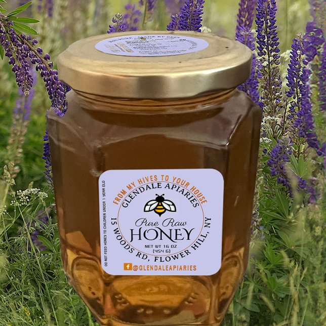 Adesivo Quadrado Colmeias para o House Puro Raw Honey Honeybeker St (Criador carregado)