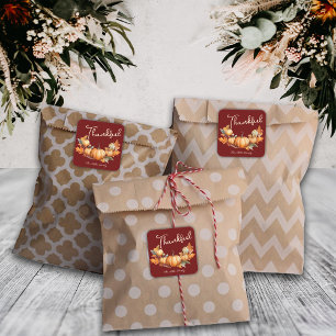 Adesivo Quadrado Colocar o Janto de Ação de Amizade RedThanksbondat