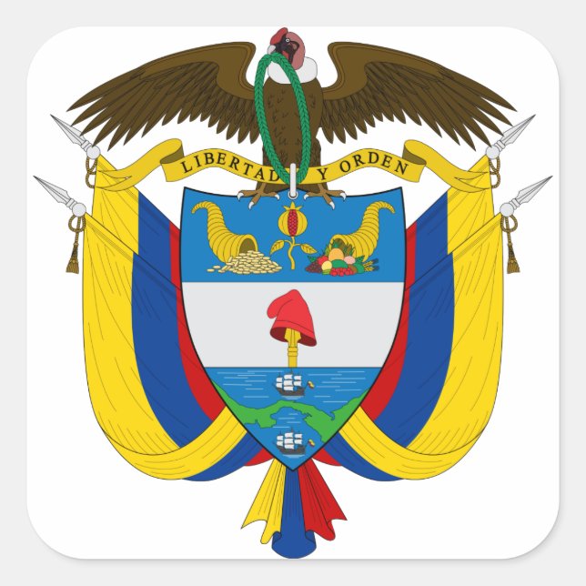 Adesivo Quadrado colombia emblem (Frente)