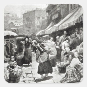 Adesivo Quadrado Colônia Italiana de Benda Mulberry em Nova York