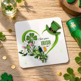 Adesivo Quadrado Coloque seu lado Irlandês! 3"