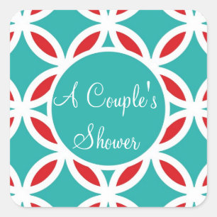 Adesivo Quadrado COLOR PALETTE: turquesa, lacre, azul-aqua, vermelh