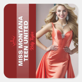 Adesivo Quadrado Color Pop Ultimate Pageant Titleholder Sticker Set