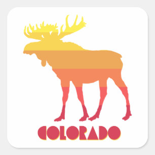 Adesivo Quadrado Colorado Moose