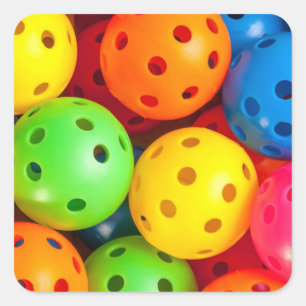 Adesivo Quadrado Colorida de Pickleball