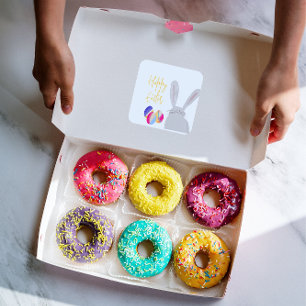 Adesivo Quadrado Colorida Páscoa Coalhada