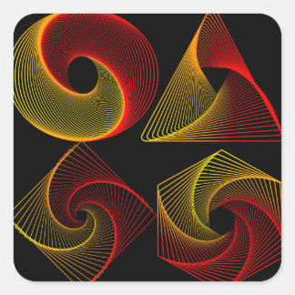 Adesivo Quadrado Coloridos de Formas Geométricas