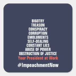 Adesivo Quadrado Colusão Traição Corrupção Obstrução Impedimento