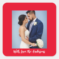 Com Love Personated Photo Square Sticker