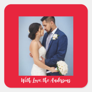 Adesivo Quadrado Com Love Personated Photo Square Sticker