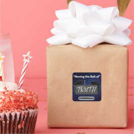 Adesivo Quadrado Com o Cinturão da Verdade - Pentes Quadrados