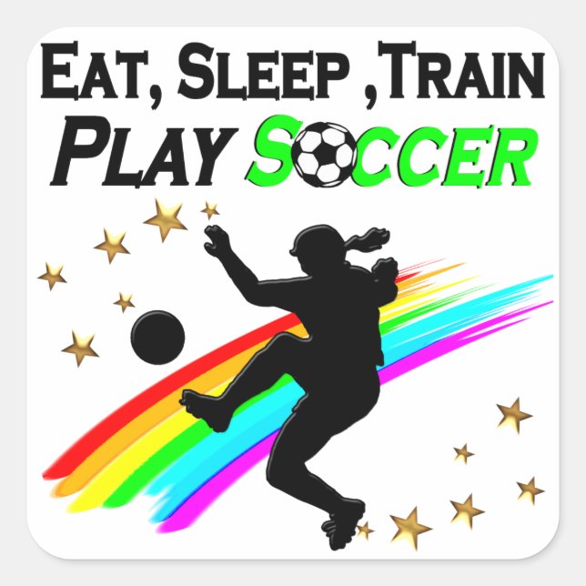 ADESIVO QUADRADO COMA, DORME, TREM JOGAR FUTEBOL (Frente)