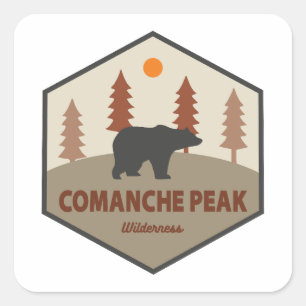 Adesivo Quadrado Comanche Peak Wilderness Colorado Bear
