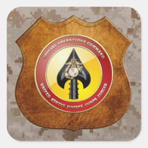 Adesivo Quadrado Comando de operações especiais do USMC (MARSOC)