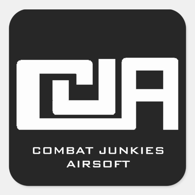 Adesivo Quadrado Combater Junkies Airsoft sticker (Frente)