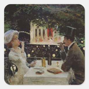Adesivo Quadrado Comensal em Les Ambassadeurs, c.1882