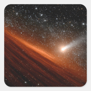 Adesivo Quadrado Comet Tearing Through Red Galactic Dust