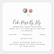 Comida doméstica do logotipo Cubo Cakepop