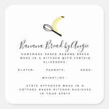 Comida doméstica do logotipo do pão de Banana