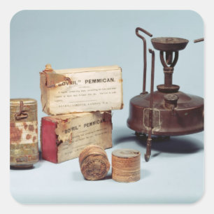 Adesivo Quadrado Comida tomada na expedição antárctica de Scott