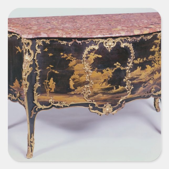 Adesivo Quadrado Commode, Francês, médio do século 18 (Frente)