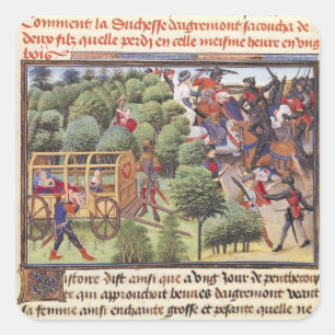 Adesivo Quadrado Como a duquesa de Aigremont deu o nascimento