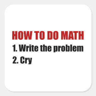 Adesivo Quadrado Como fazer a matemática
