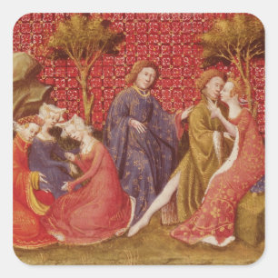 Adesivo Quadrado Como Lancelot beijou Guinevere