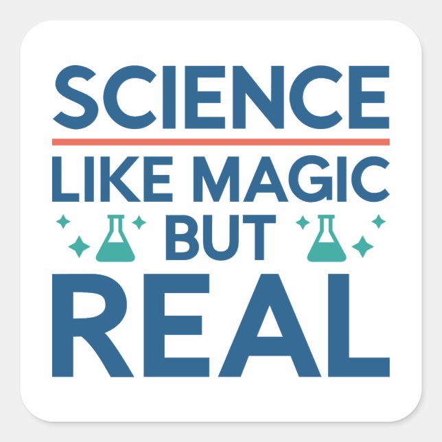 Adesivo Quadrado Como Magia, Mas Real (Frente)
