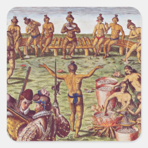 Adesivo Quadrado Como os habitantes de Florida fizeram decisões