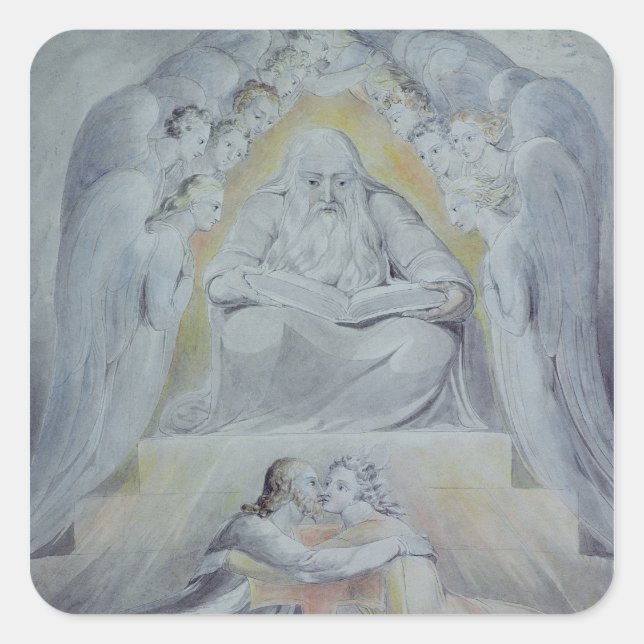 Adesivo Quadrado Compaixão e Verdade são reunidos (Frente)