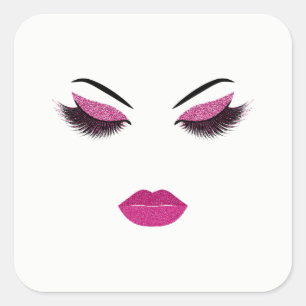 Adesivo Quadrado Composição com efeito do brilho