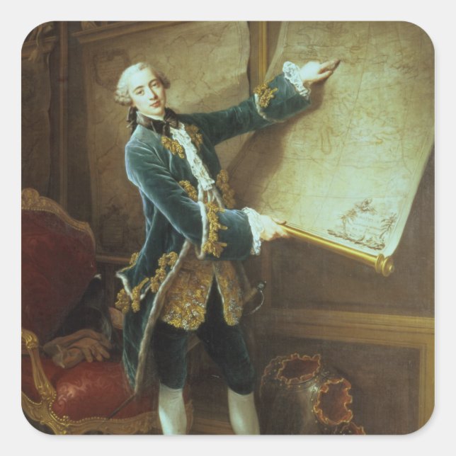 Adesivo Quadrado Comte de Vaudreuil, 1758 (Frente)