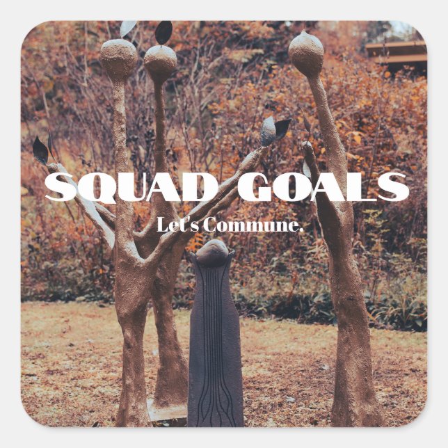 Adesivo Quadrado Comuna de Vamos de Metas de Esquadrão Sticker para (Frente)