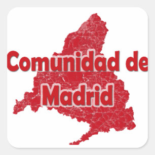 Adesivo Quadrado Comunidade de Madrid