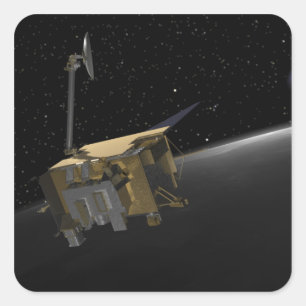 Adesivo Quadrado Conceito de Artista do Órbi de Reconhecimento Luna