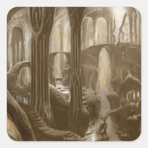 Adesivo Quadrado Conceito de Realm Woodland