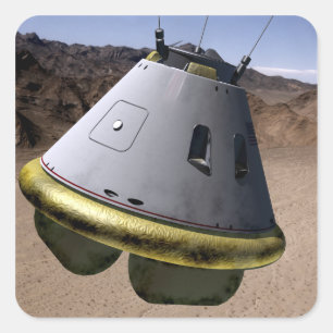 Adesivo Quadrado Conceito de veículo de exploração da tripulação