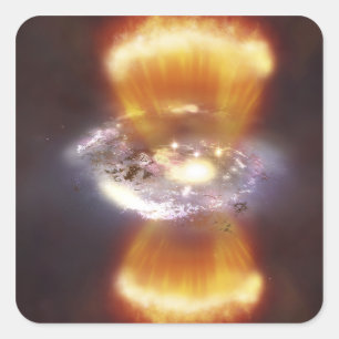 Adesivo Quadrado Conceito do artista de uma galáxia